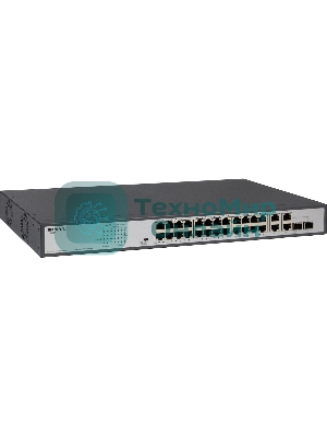 Коммутатор неуправляемый PoE ORIGO Unmanaged Switch 26x1000Base-T (24x1000Base-T PoE), 2xCombo 1000Base-T/SFP, PoE Budget 370W, Long-range PoE up to 250m, 19
