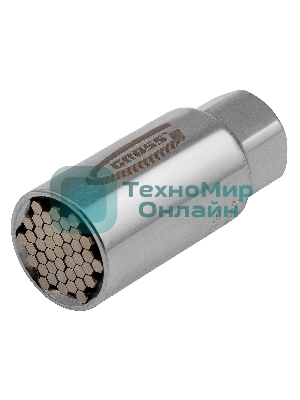 Головка торцевая Gross 13191 многоразмерная CrV 6-21 мм под квадрат 3/8