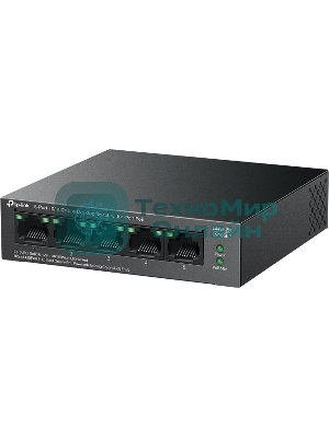 Коммутатор настольный TP-Link LS105LP с 5 портами 10/100 Мбит/с (4 порта PoE)