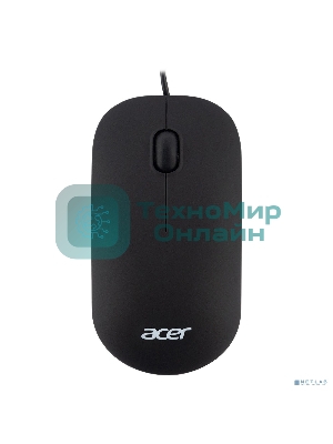 Мышь проводная Acer OMW122 черный, 1200 dpi, USB, кнопки - 3