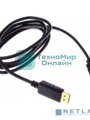 Кабель аудио-видео Buro HDMI (m)/DisplayPort (m) 1.8м. феррит.кольца позолоченные контакты черный