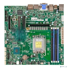 Материнская плата серверная Supermicro MBD-X13SAZ-F-B, LGA 1700, Intel R680E, 4xDDR5 ECC/non-ECC, 4xSATA-III, 1xM.2 PCIe x4, 1xPCI-E 5.0 x16, 2xPCI-E x4, 2x2.5Gb LAN, 4xUSB-A 3.2 Gen 2, 1xD-Sub, 1xDVI-D, 1xHDMI, 1xDisplayPort, 7.1, Micro-ATX