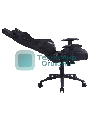 Кресло Cactus CS-CHR-0099BL черный, экокожа, подголовник