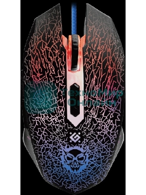 Мышь проводная Defender Shock GM-110L черный, 3200 dpi, USB, кнопки - 6