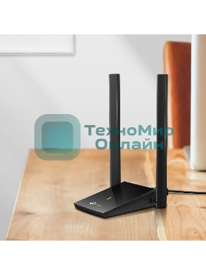 Адаптер TP-Link AC1300Mbps Dual-band High-Gain wireless USB adapter, 867Mbps at 5G and 400Mbps at 2.4G, two high gain antennas, USB 3.0, USB extension cable, support wave 2 MU-MIMO, full compatible with Windows and macOS.