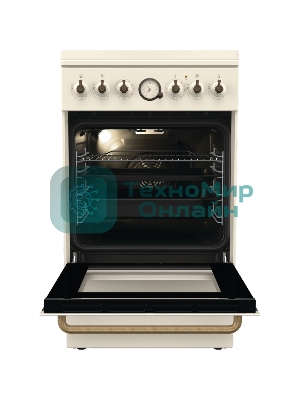 Плита комбинированная Gorenje GKS5B70CLI бежевый, конфорок 4 газовых, духовка 70 л, 50 см x 85 см x 59.4 см