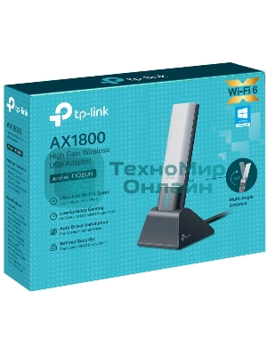 Двухдиапазонный USB-адаптер высокого усиления TP-Link Archer TX20UH с поддержкой Wi-Fi AX1800