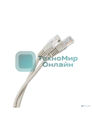 Шнур коммут. NEOMAX (NM13011-015) UTP 1.5 м, cat.5е, 24AWG, серый, LSZH многожильный