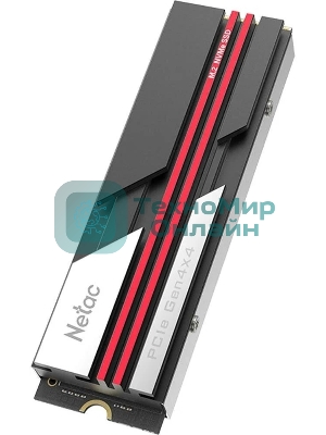 Накопитель SSD Netac NV7000-T, 4Tb, M.2 2280, PCIe 4.0 x4, NVMe, R/W 7300/6700, с радиатором