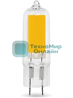 Лампа светодиодная Gauss G4 3.5Вт цок.:G4 капсул. 220B св.свеч.бел.теп. (упак.:10шт) (107807103)