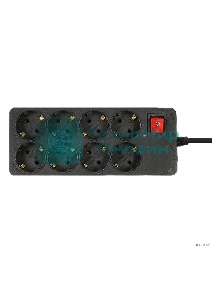 Сетевой фильтр Buro 800SH-5-B 5 м, 8 розеток, черный, коробка