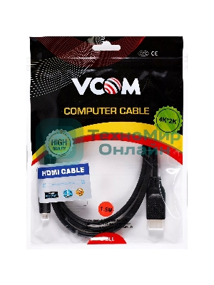 Кабель VCOM CG587-1.5M HDMI-19M --MicroHDMI-19M ver 2.0 1.5m VCOM CG587-1.5M