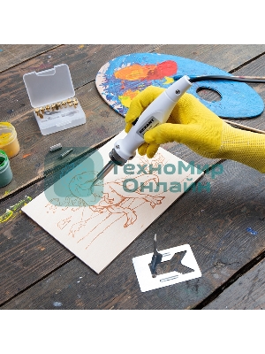 Выжигатель Rexant (набор паяльник-выжигатель), 22 насадки, подставка, 230 В, 20/50 Вт