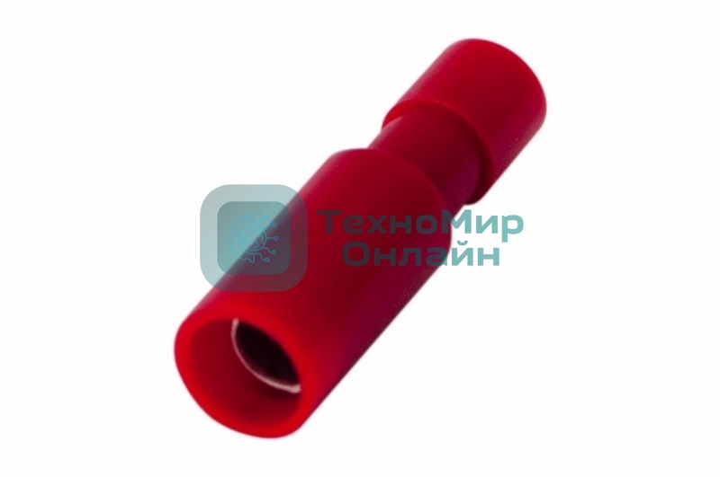 Разъем штекерный Rexant полностью изолированный гнездо 4 мм 0.5-1.5 мм² (РШПи-м 1.5-4/РШИм 1,25-5-4) красный