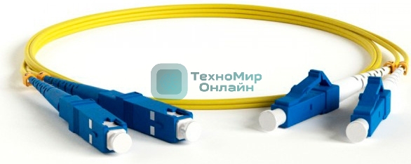 Патч-корд оптический TWT (TWT-2LC-2SC/SU-1.0). дуплексный. LC/UPC-SC/UPC. SM. 1.0 м
