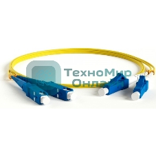 Патч-корд оптический TWT (TWT-2LC-2SC/SU-1.0). дуплексный. LC/UPC-SC/UPC. SM. 1.0 м