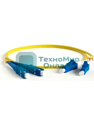 Патч-корд оптический TWT (TWT-2LC-2SC/SU-1.0). дуплексный. LC/UPC-SC/UPC. SM. 1.0 м