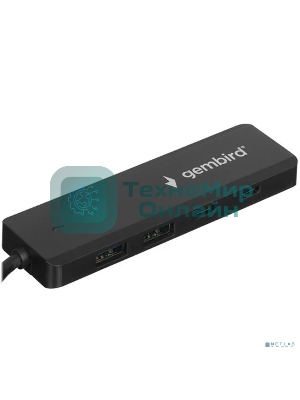 Разветвитель USB3.1 Gembird UHB-C425, 2xUSB, 2xType-C, с доп.питанием (порт Type-C), кабель Type-C 19см