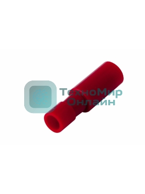 Разъем штекерный Rexant полностью изолированный гнездо 4 мм 0.5-1.5 мм² (РШПи-м 1.5-4/РШИм 1,25-5-4) красный