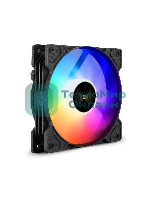 Вентилятор для корпуса ExeGate EX12025H6PMY-PWM.ARGb черный, 120 мм, 1200 об/мин, 33 дБ, 6 pin