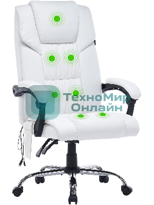 Кресло Cactus CS-CHR-OC02M-WT белый, экокожа