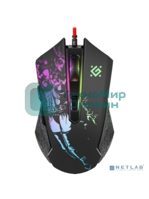 Мышь проводная Defender Sin'Sister GM-933 черный, 7200 dpi, USB, кнопки - 6