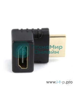 Переходник HDMI-HDMI Cablexpert A-HDMI270-FML, 19F/19M, угловой соединитель 270 градусов, золотые разъемы, пакет