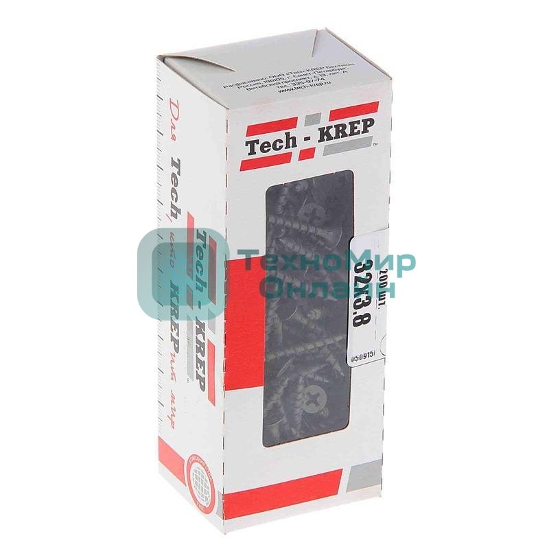 Саморез 3.8х32 гипсокартон-дерево (уп. 200 шт) коробка Tech-Krep 102121