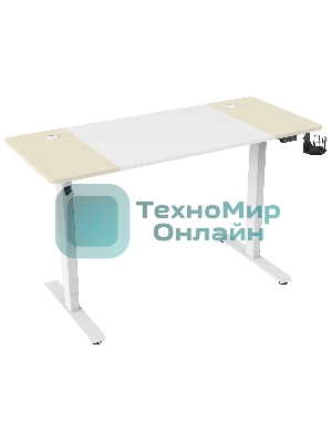 Стол компьютерный Cactus CS-EDL-WWD столешница МДФ дуб молочный каркас белый