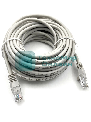 Патч-корд Buro UTP-5E-10M-G-LSZH UTP серый cat.5e RJ-45 (m)-RJ-45 (m) 10м