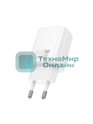 Зарядное устройство Hoco 20Вт, 3А, QC3.0/PD, 1xUSB, 1xType-C, N61, белый, коробка