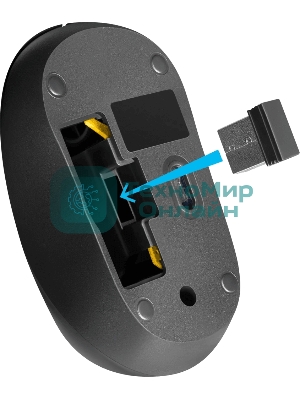 Мышь беспроводная Defender Hit MM-495 черный, 1600 dpi, радиоканал, USB, кнопки - 3