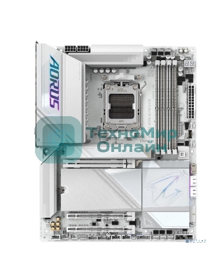 Материнская плата Gigabyte X870E AORUS PRO ICE, AM5, AMD X870E, 4xDDR5, 4xSATA, 4xM.2, 1xPCI-E 5.0 x16, 1xPCI-E 4.0 x4, 1xPCI-E 3.0 x4, 1xHDMI, 2xUSB-C, 1x 2.5Gb LAN, 2xUSB-A 3.2 Gen 2, 3xUSB-A 3.2 Gen 1, 2xUSB-A 2.0, 2x3.5 мм, TOSLINK, 7.1, 2xUSB4, 4xUSB-A 3.2 Gen 1, ATX