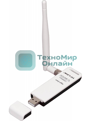 Адаптер TP-Link SOHO TL-WN722N 150Mbps High Gain Wireless N USB Adapter with Cradle, 1T1R, 2.4GHz, 802.11n/g/b, 1 detachable antenna