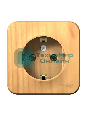 Розетка ОП Blanca 16А 250В без шторок с заземл. изол. пласт. ясень SchE BLNRA010115