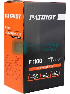 Насос садовый дренажный Patriot F 1100 1120Вт 15700л/час
