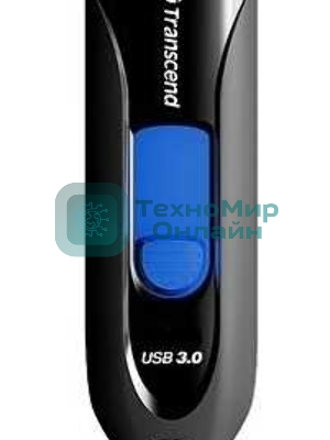 Флешка USB Transcend JetFlash 790 (TS64GJF790K), 64 Gb, USB 3.0, R/W 90/40, черный/синий