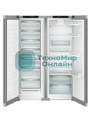 Холодильник Liebherr XRFsf 5220-22 001 (SFNsfd 5227-22 001 + SRsfd 5220-22 001) серебристый двухкамерный 398/271л морозилка сбоку, No Frost, Side by Side