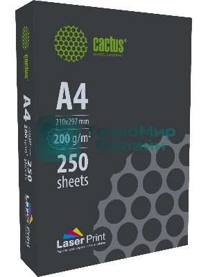 Бумага Cactus CS-LPA4200250 A4/200г/м2/250л./белый для лазерной печати
