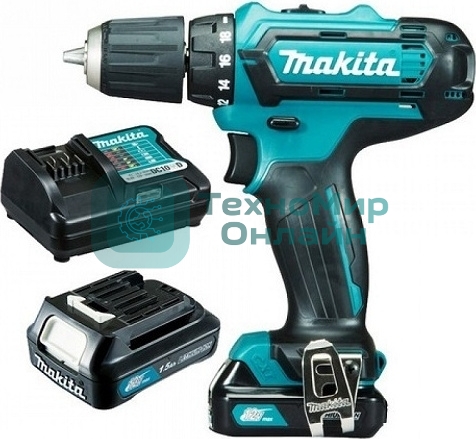 Дрель-шуруповерт аккумуляторная Makita DF333DWYE Аккумуляторная, Кейс