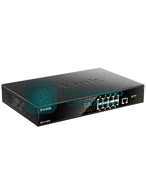Коммутатор D-Link DGS-1010MP/A1A, L2 Unmanaged Switch with 9 10/100/1000Base-T portsand 1 1000Base-X SFPports(8 PoE ports 802.3af/802.3at (30 W), PoE Budget 125 W)