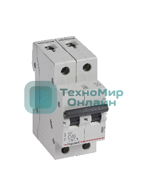 Выключатель автоматический модульный Legrand 2п C 40А 4.5кА RX3 Leg 419701 1199883