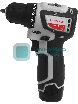 Дрель-шуруповерт аккумуляторная ИНТЕРСКОЛ ДА-10/12В 687.2.2.70, 12 В, 2 А·ч, аккумуляторная