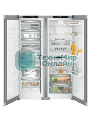 Холодильник Liebherr XRFsf 5220-22 001 (SFNsfd 5227-22 001 + SRsfd 5220-22 001) серебристый двухкамерный 398/271л морозилка сбоку, No Frost, Side by Side
