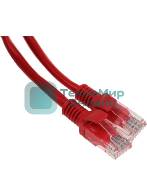 Патч-корд UTP Cablexpert cat.5e, 1м, литой, многожильный, красный