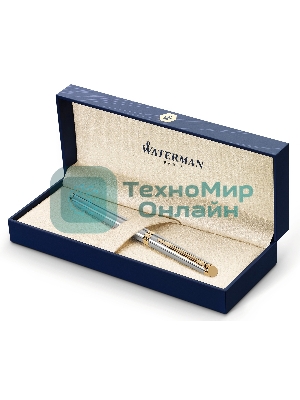 Ручка роллер Waterman Hemisphere (CWS0920350) Steel GT F черн. черн. подар.кор.