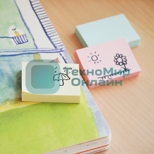 Блок самоклеящийся бумажный Stick`n 21005 38x51 мм, 100 листов, 70 г/м2, пастель, желтый без упаковки