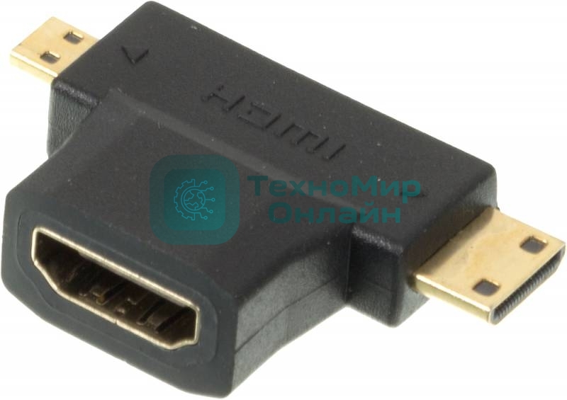 Переходник HDMI + Mini HDMI (Male) HDMImicro (m)/HDMI19 (f)