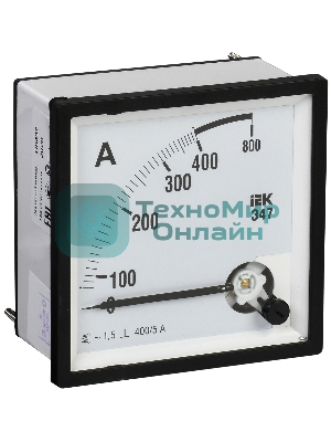 Амперметр Э47 72х72мм 400/5А кл. точн. 1.5 IEK IPA10-6-0400-E