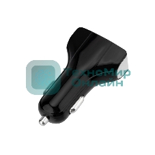 Зарядное устройство в прикуриватель Rexant 3 x USB, 1000mA, черный
